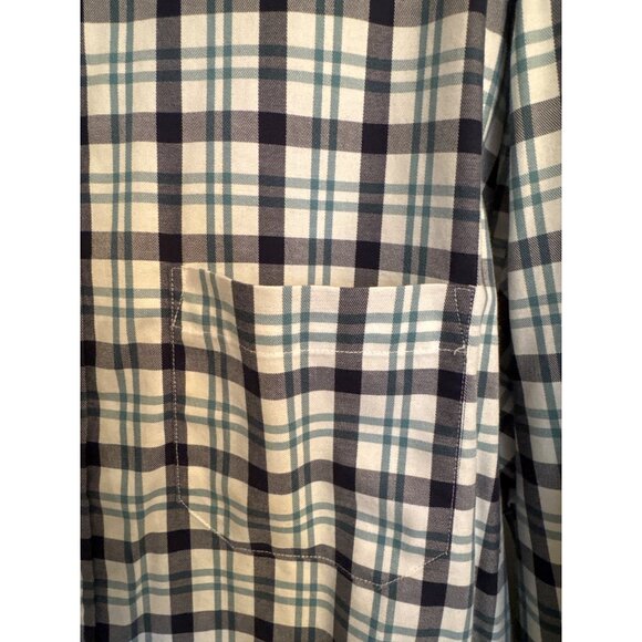 Pendleton Bridgeport Style Button-Up Shirt Large Blue Green Plaid Long Sleeve - Picture 7 of 7